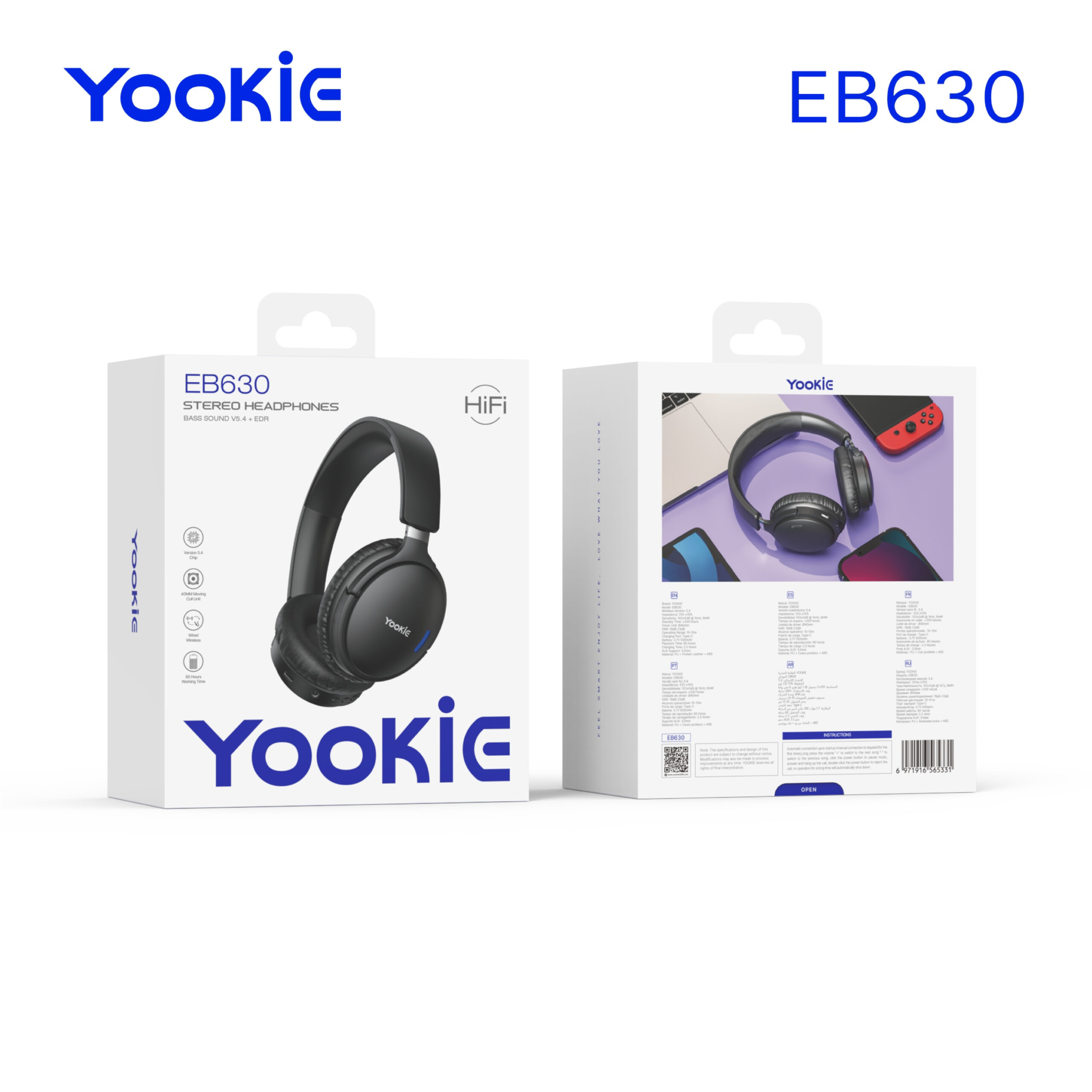 Casque Bluetooth Stéréo HD YooKiE EB630 Bluetooth 5.3 – Image 3