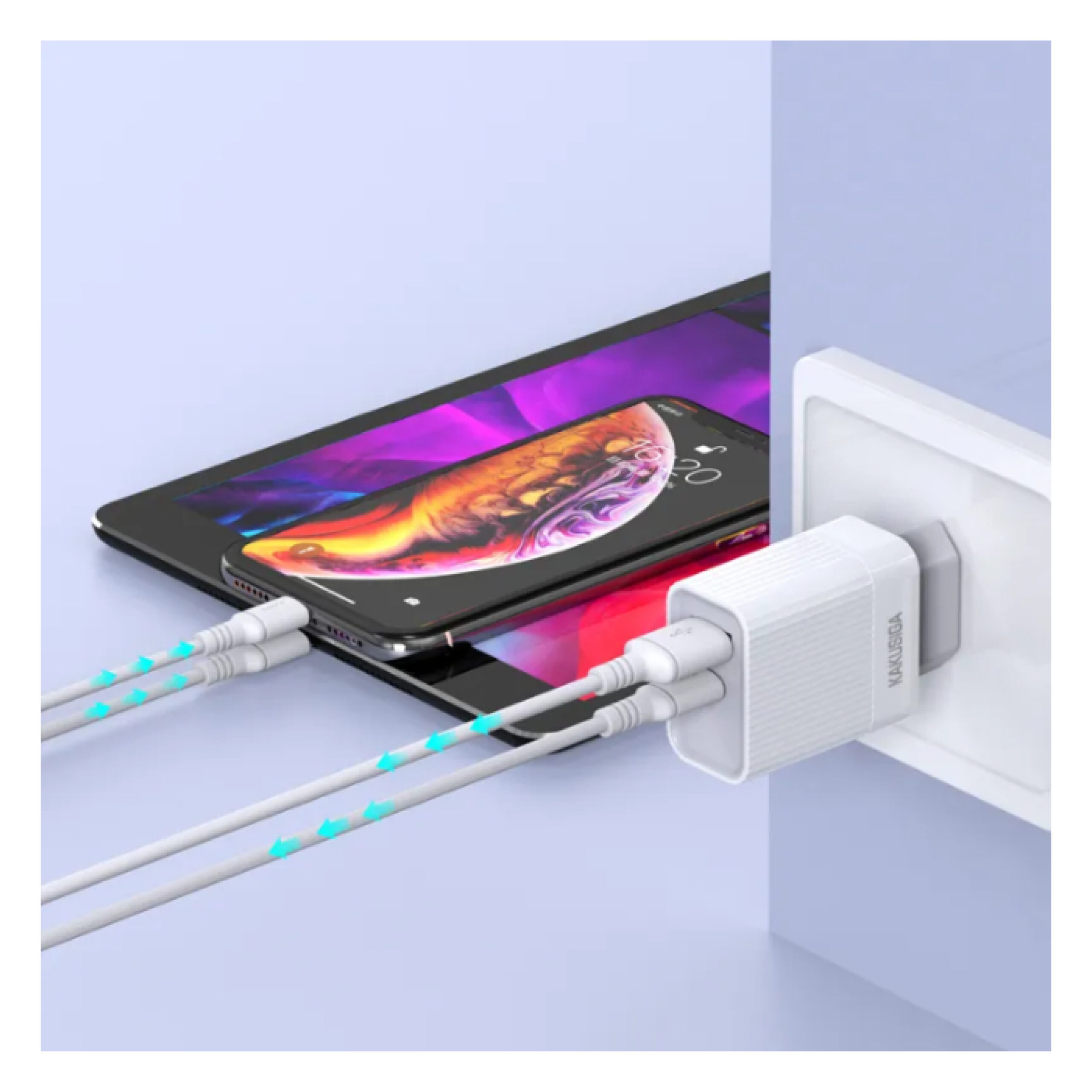 Chargeur Intelligent KAKUSIGA KSC-501 Double Port PD 25W + QC 3.0 – Image 2