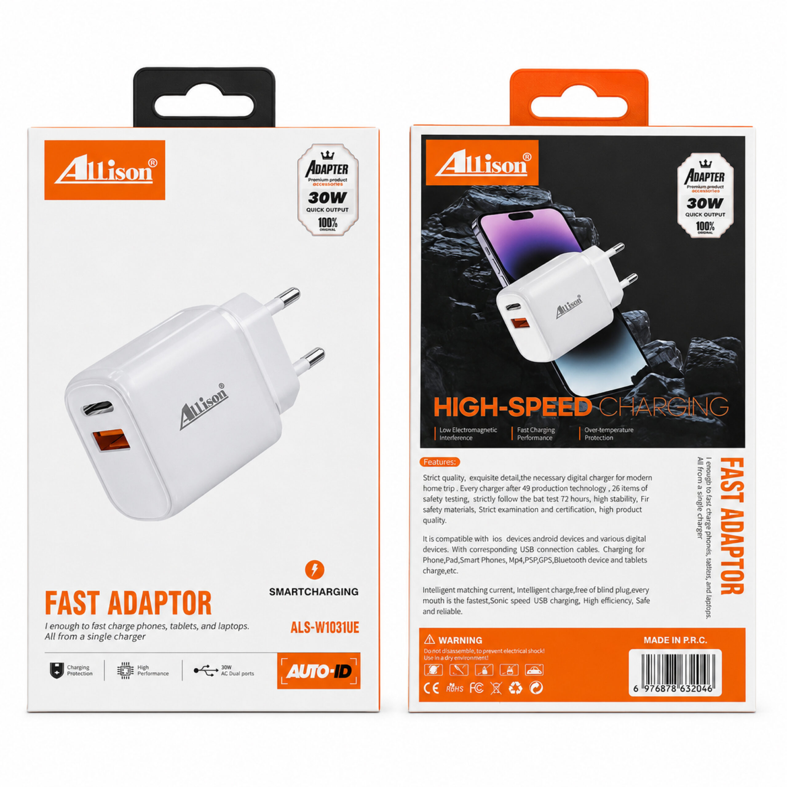 Chargeur Rapide ALLISON 30W PD + USB 3.0 – Image 2