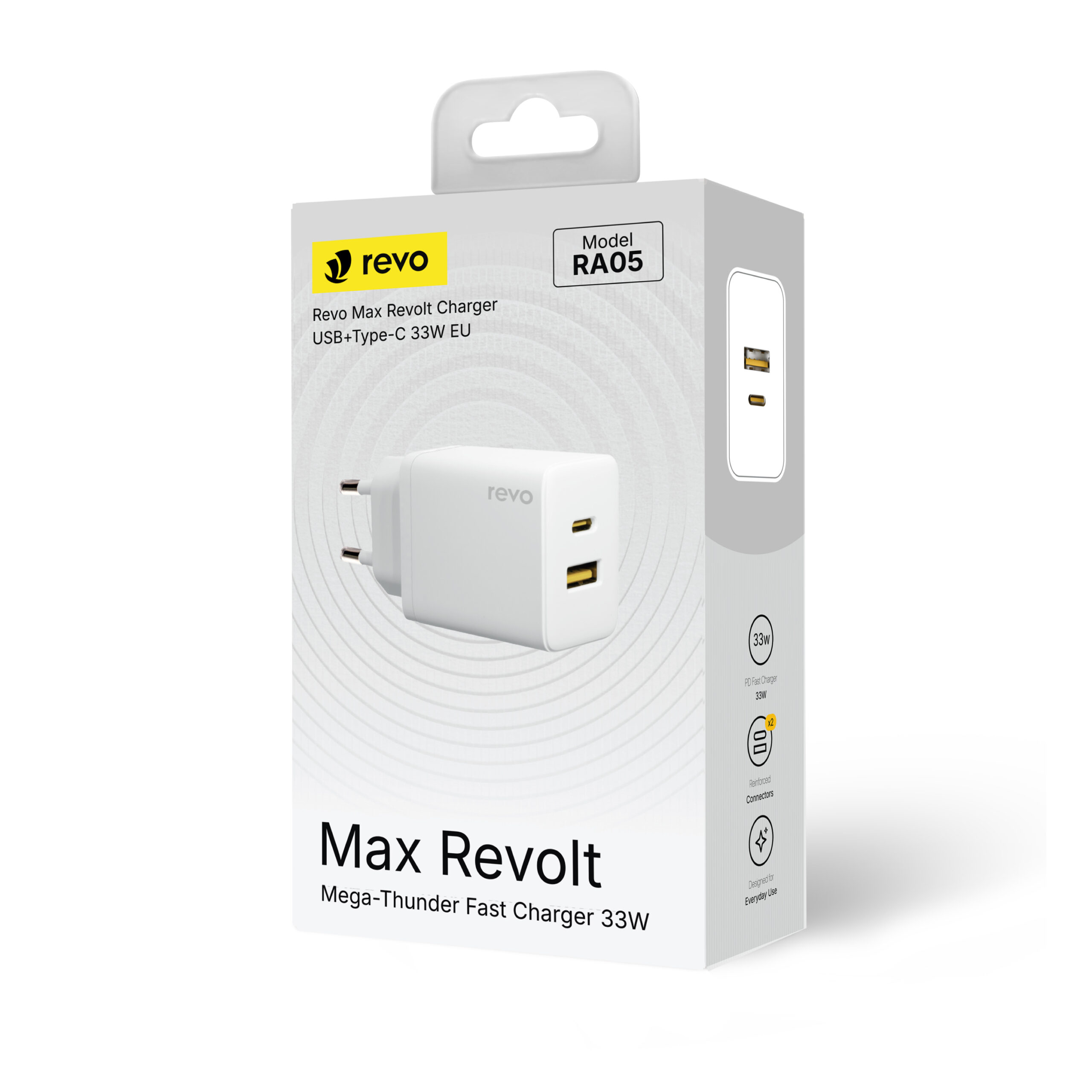 Chargeur Secteur Double USB 12W Revo Max Revolt RA05 – Charge Simultanée et Design Compact – Image 2
