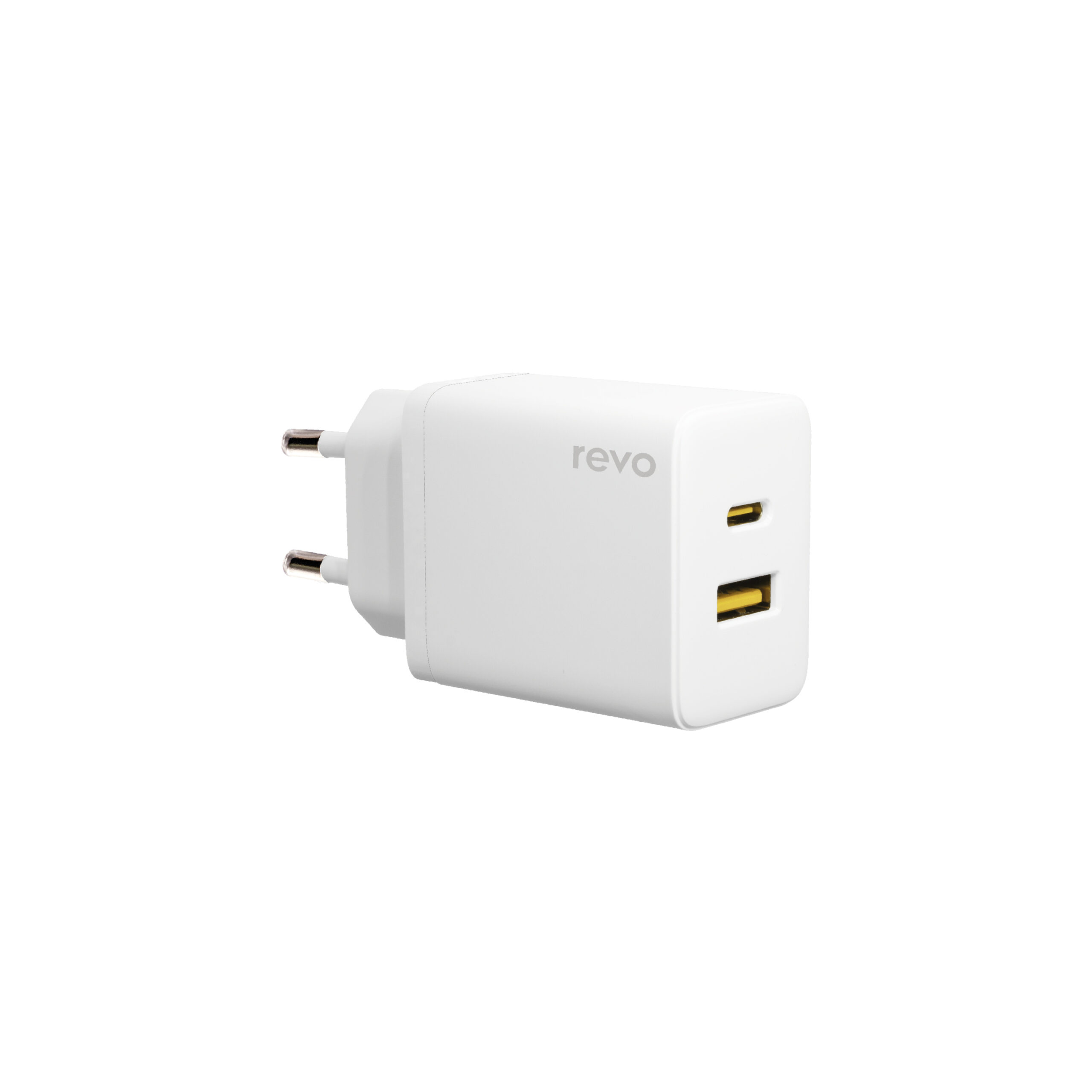 Chargeur Secteur Double USB 12W Revo Max Revolt RA05 – Charge Simultanée et Design Compact
