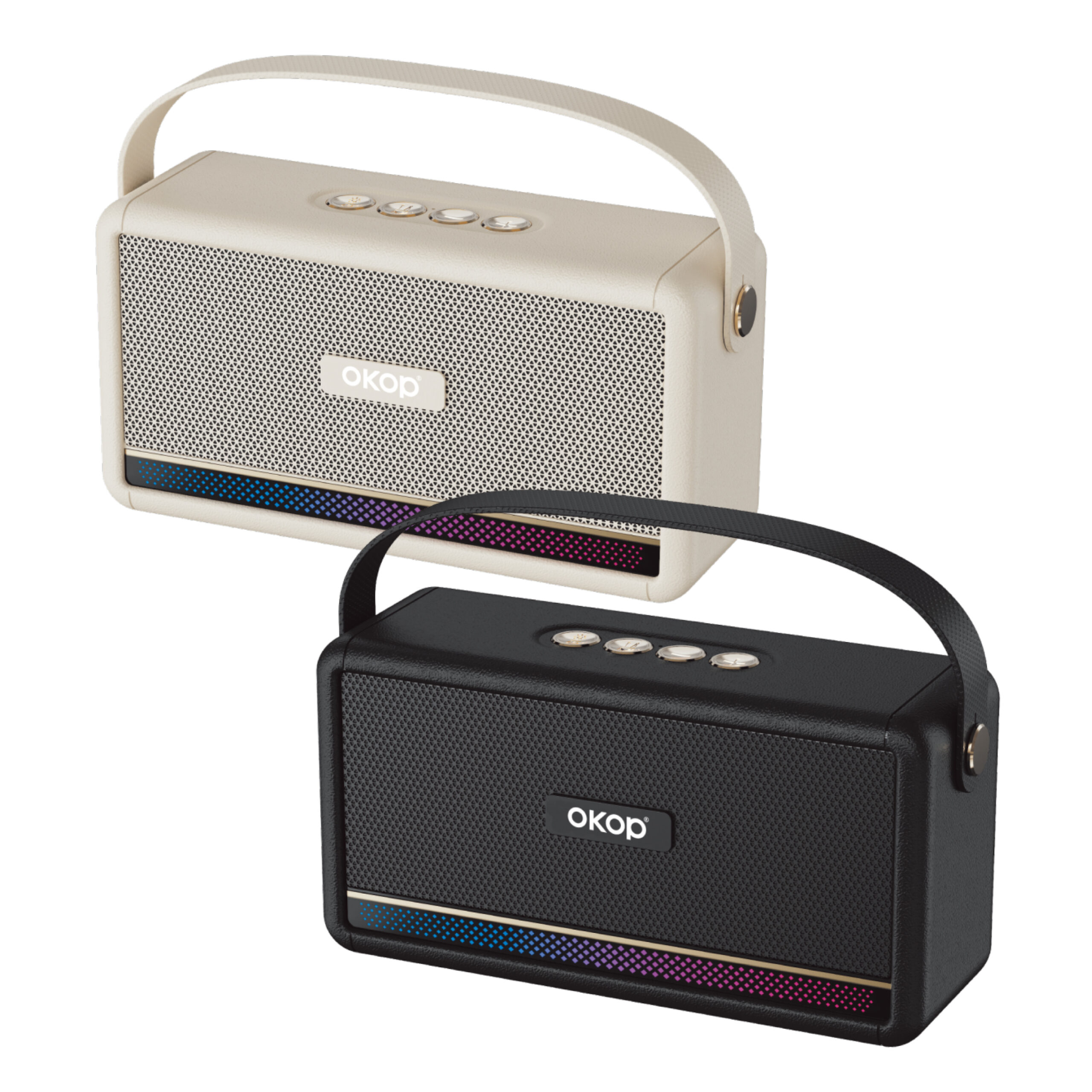 Enceinte Bluetooth Portable OKOP KP-843 10W avec Éclairage RGB
