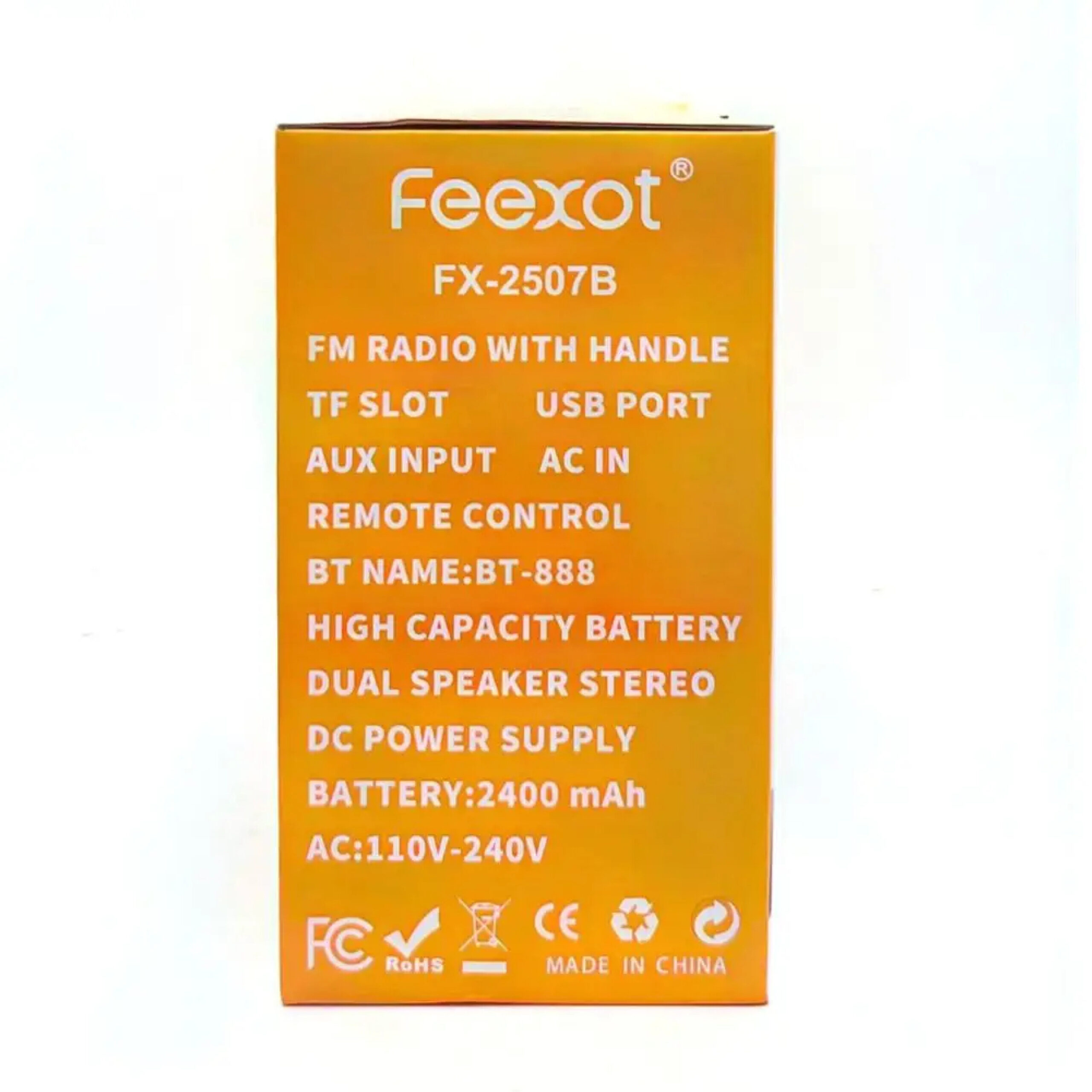 Radio FM Portable Feexot FX-2507B Bluetooth Rechargeable avec Télécommande – Image 4