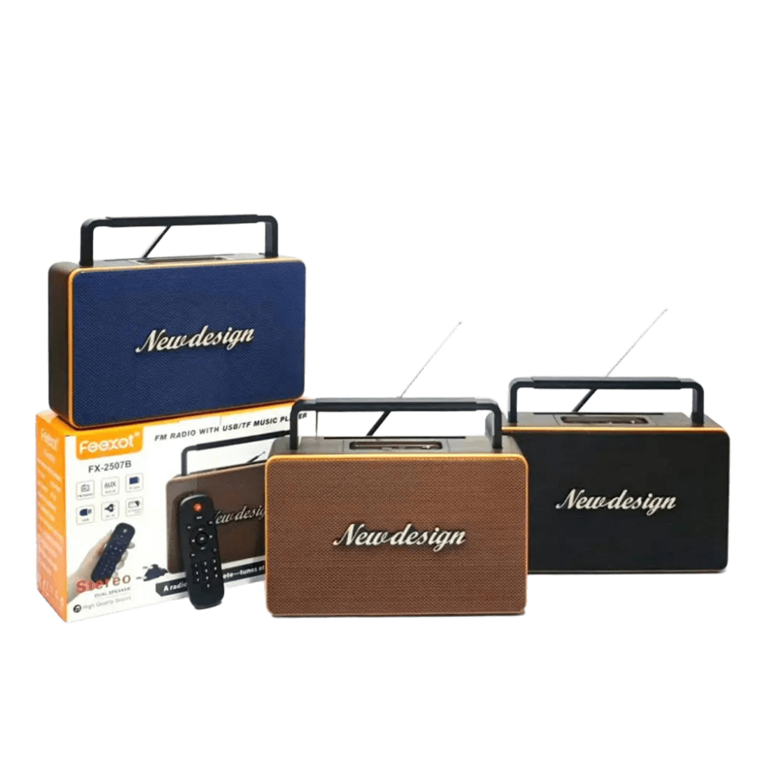 Radio FM Portable Feexot FX-2507B Bluetooth Rechargeable avec Télécommande