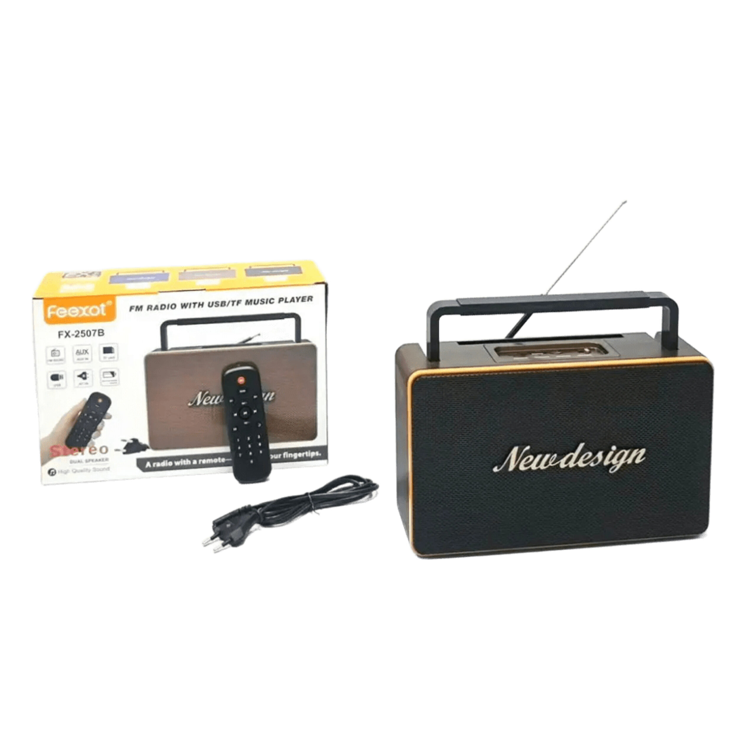 Radio FM Portable Feexot FX-2507B Bluetooth Rechargeable avec Télécommande – Image 7