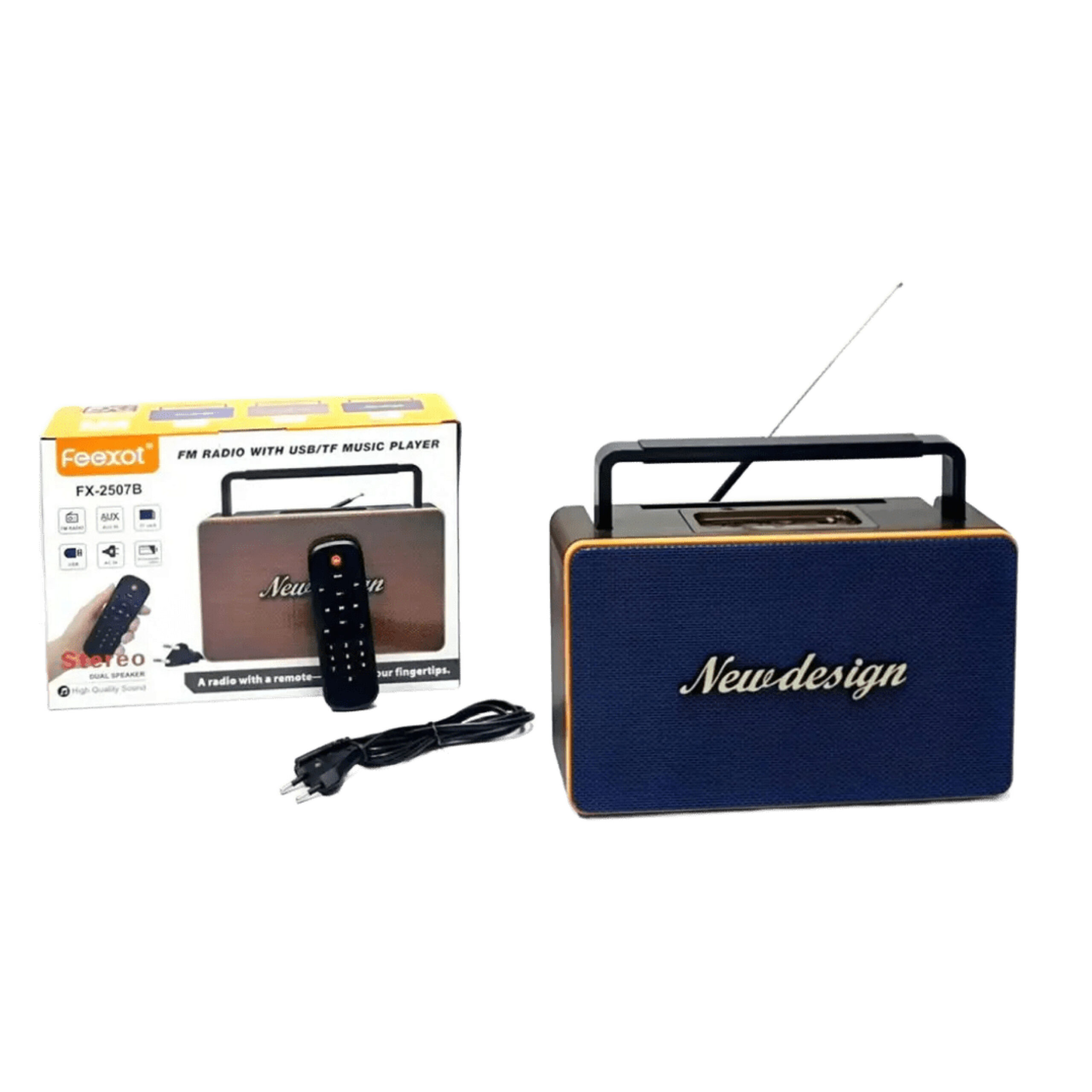 Radio FM Portable Feexot FX-2507B Bluetooth Rechargeable avec Télécommande – Image 6