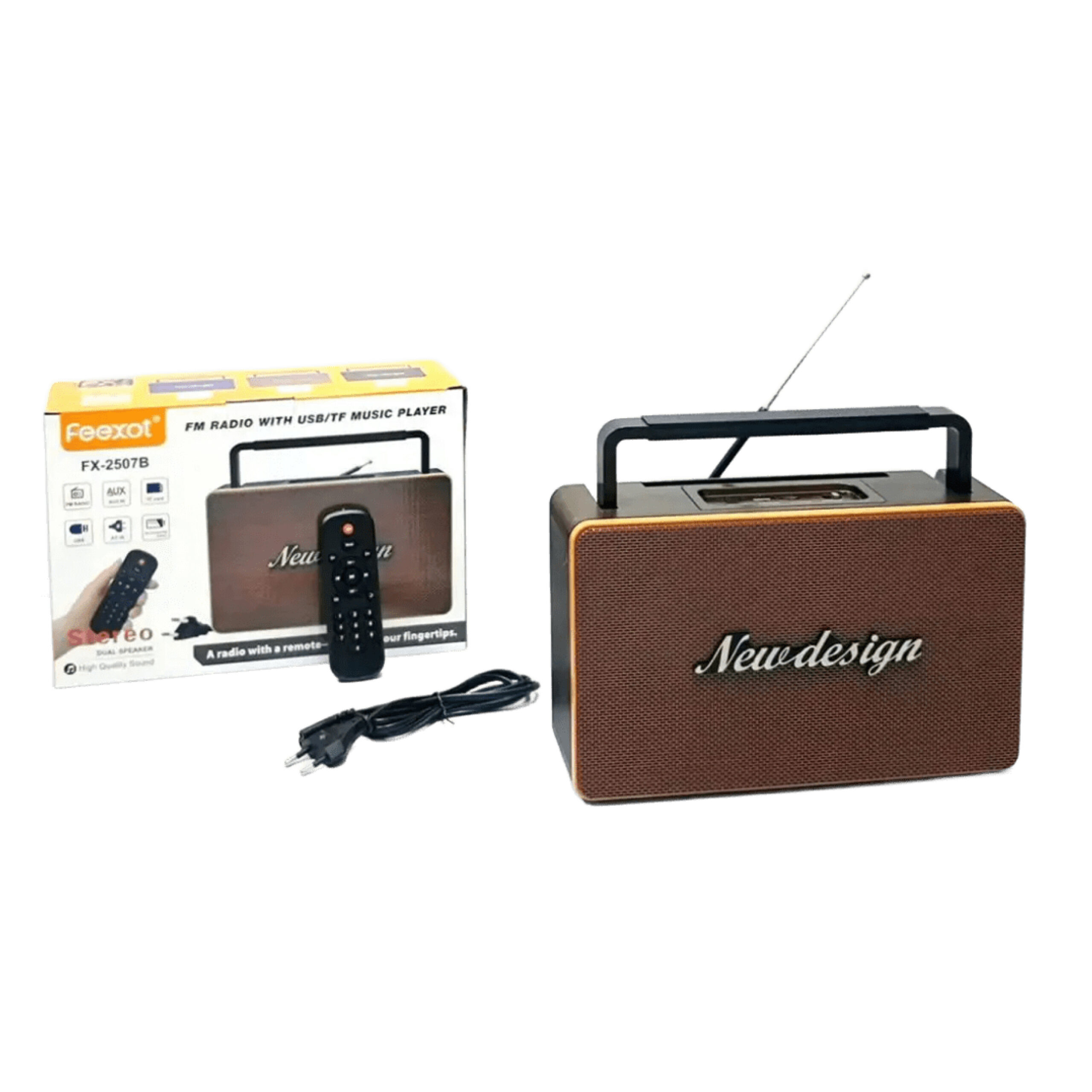 Radio FM Portable Feexot FX-2507B Bluetooth Rechargeable avec Télécommande – Image 5