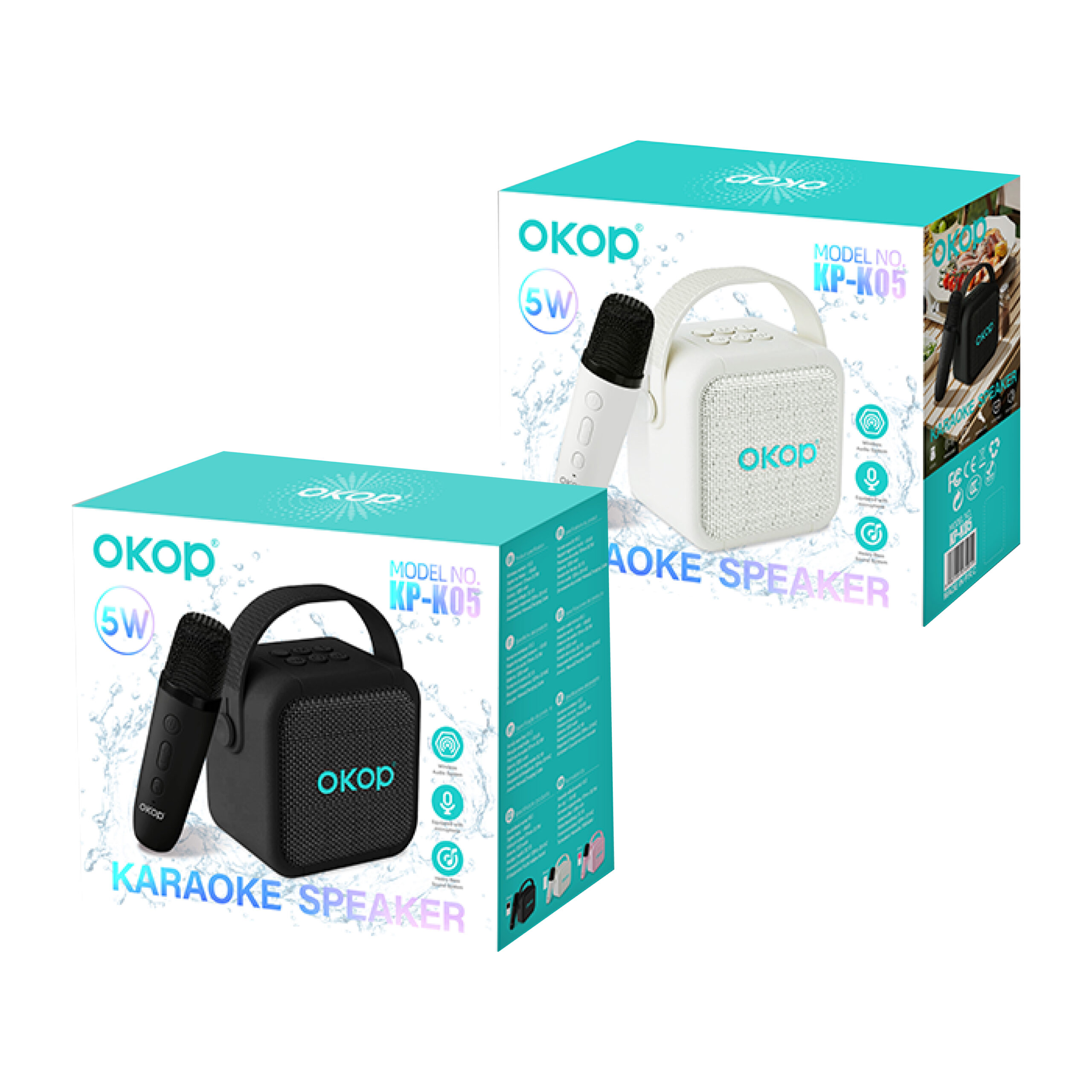 Enceinte Bluetooth Portable OKOP KP-K05 karaoké – Image 5