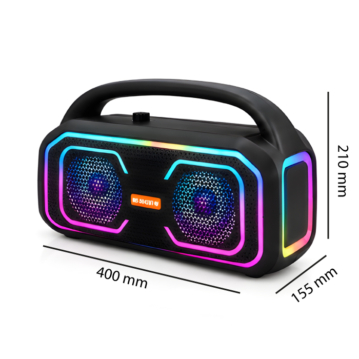 Enceinte Bluetooth Portable MS-3642BT-W 10W RGB avec Micro Sans Fil – Image 2