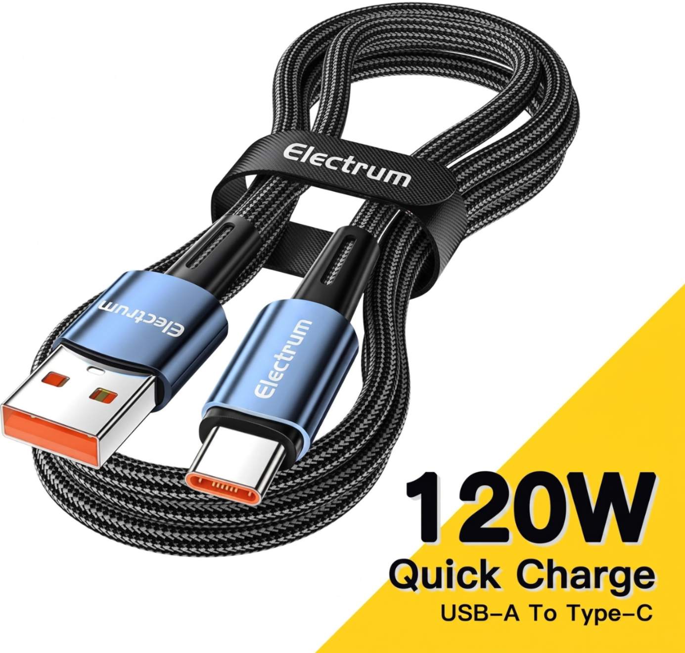 Câble ELEKTRUM EL-01 USB vers Type-C 1M – Premium Quality 120W
