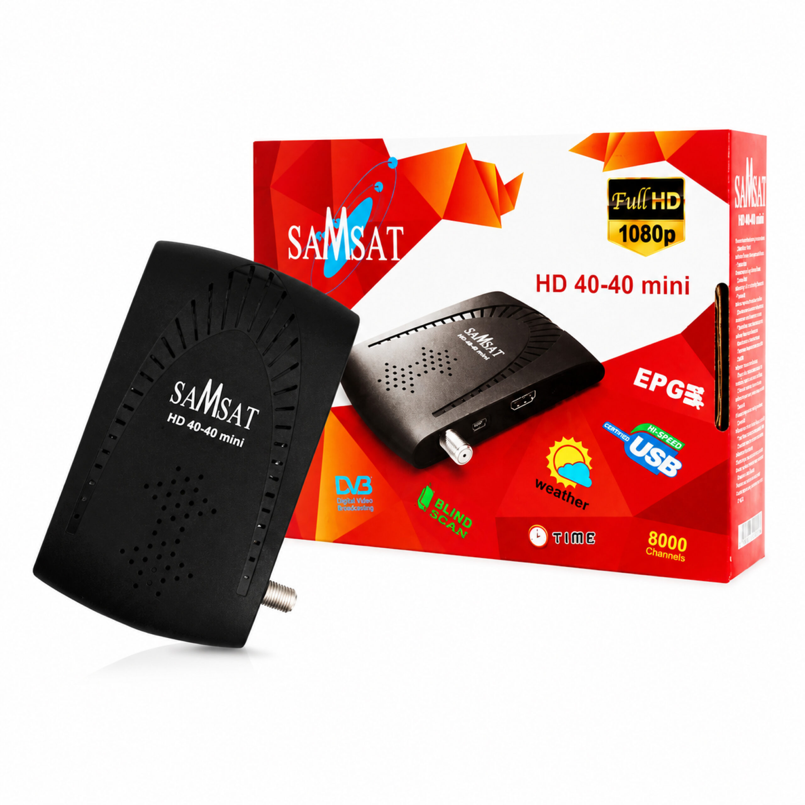Récepteur SAMSAT 40-40 HD Mini – Full HD 1080p avec SAM IPTV et FUNCAM
