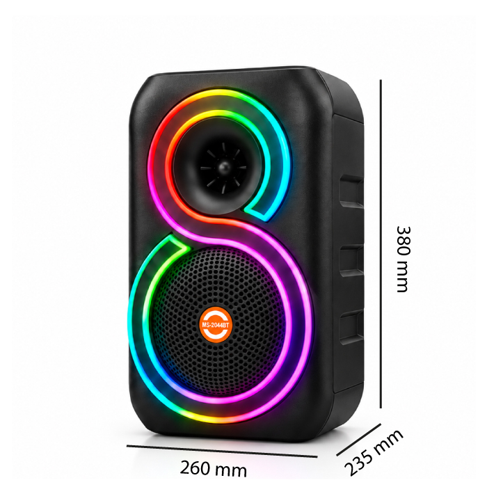 Enceinte Bluetooth Portable MS-2044BT-W 12W 8" TWS avec Micro Sans Fil – Image 2