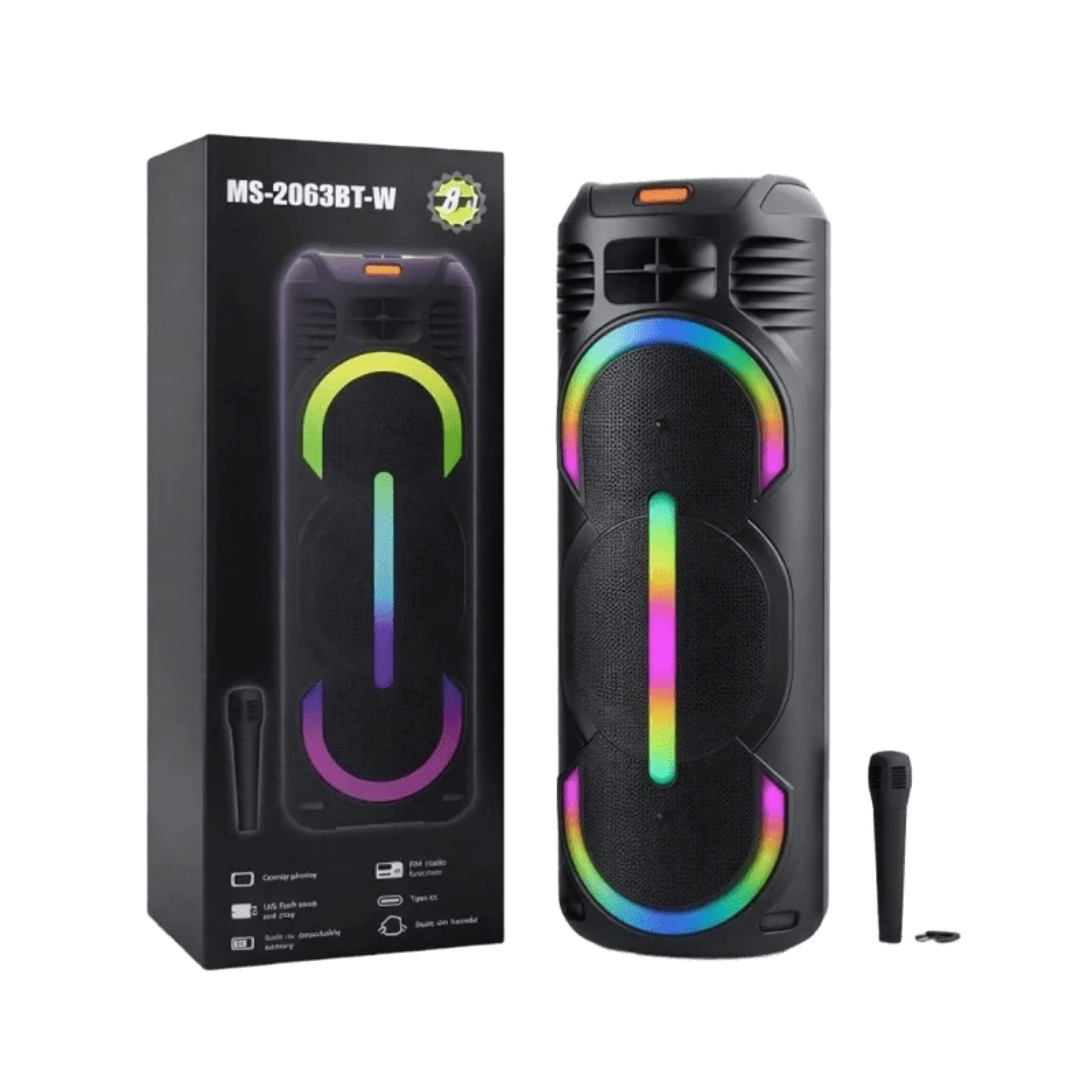 Enceinte Bluetooth Portable MS-2063BT-W – 90W avec Micro Sans Fil