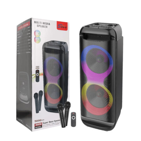 Enceinte Bluetooth Karaoké ZQS8288 40W avec 2 Microphones Sans Fil